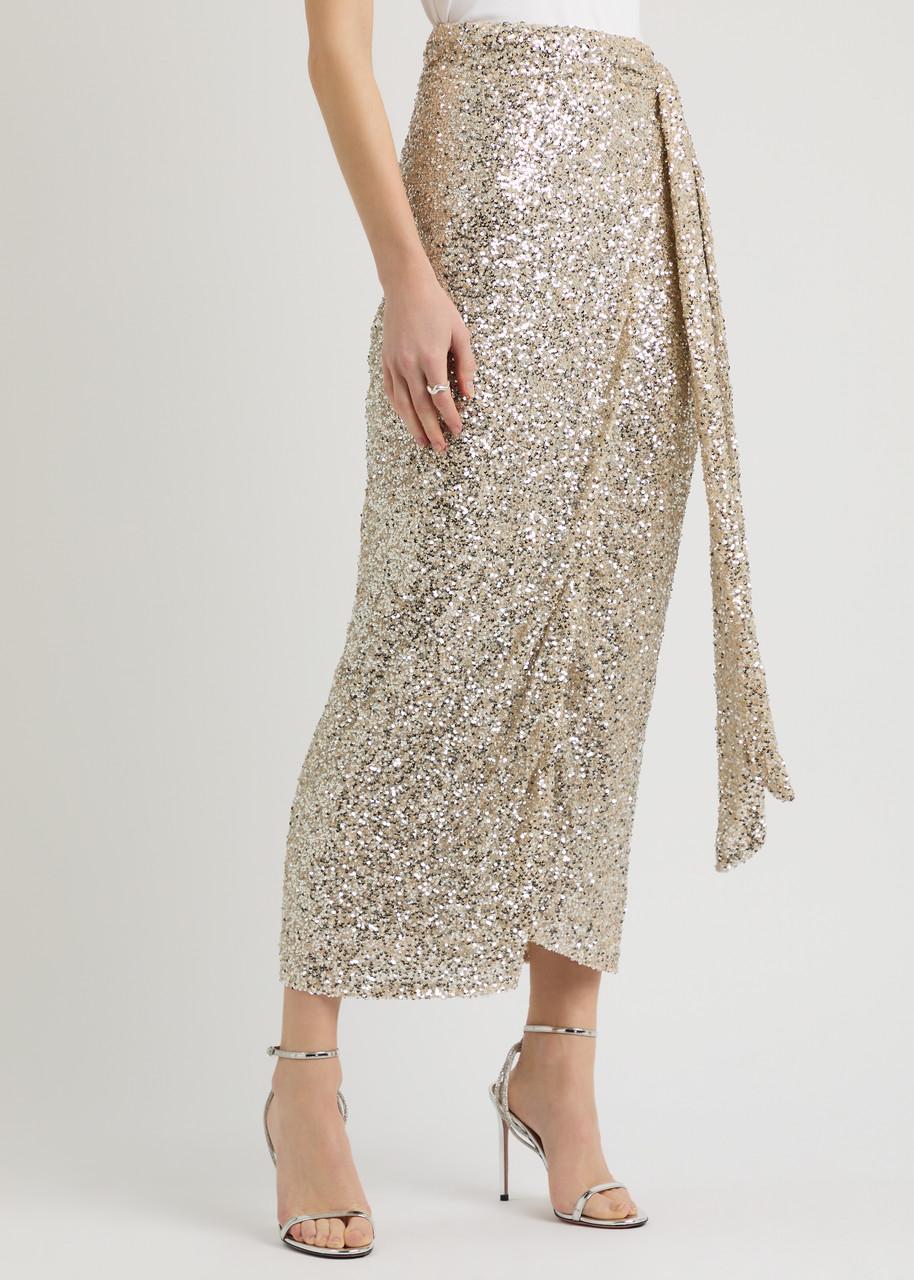 never fully dressed skirt sequin Red Sequin Mini Jaspre Skirt