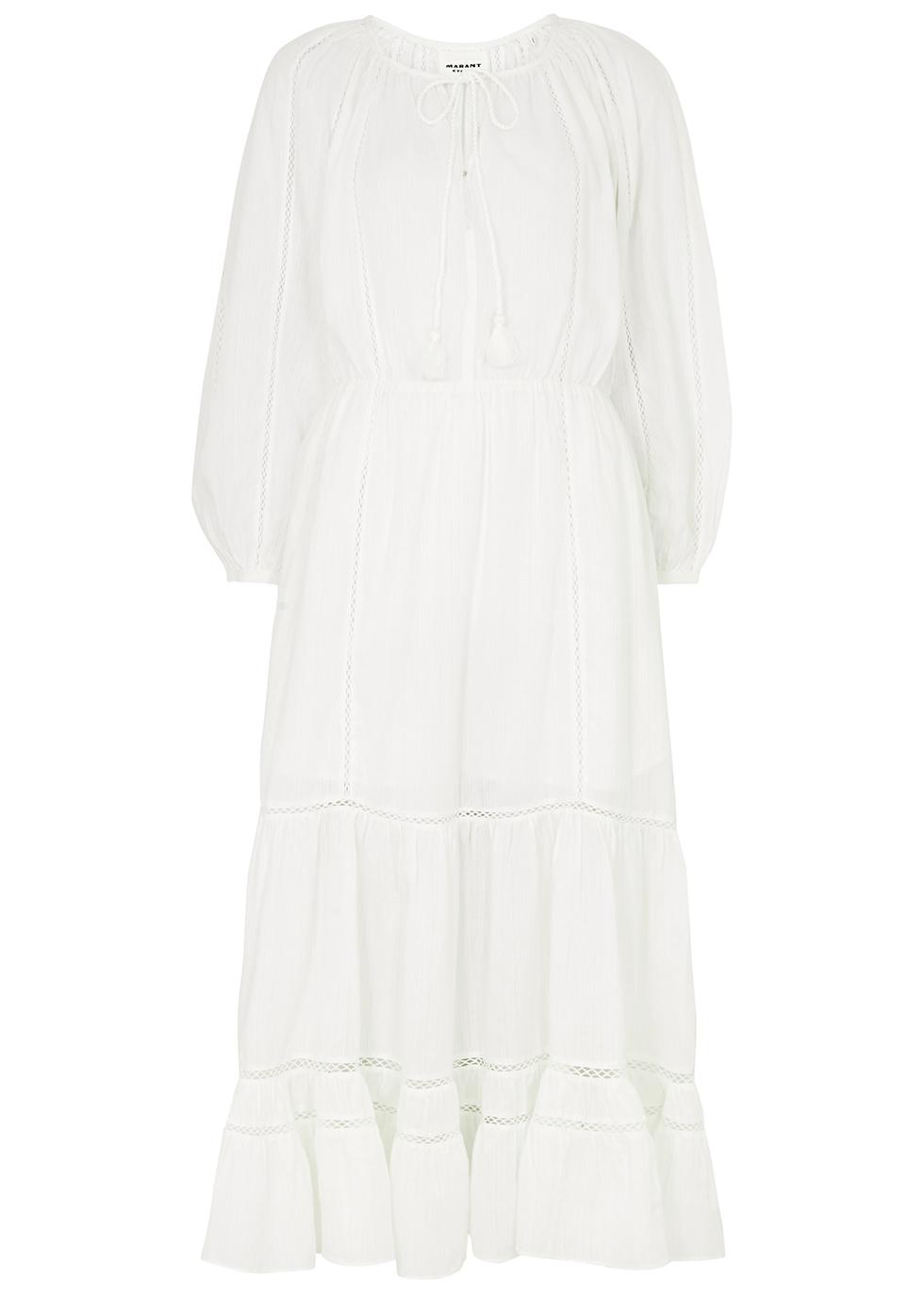 Rejse tiltale dusin Aftale Étoile Isabel Marant Isabel Marant Étoile Latifa Cotton-blend Maxi Dress in  White | Lyst