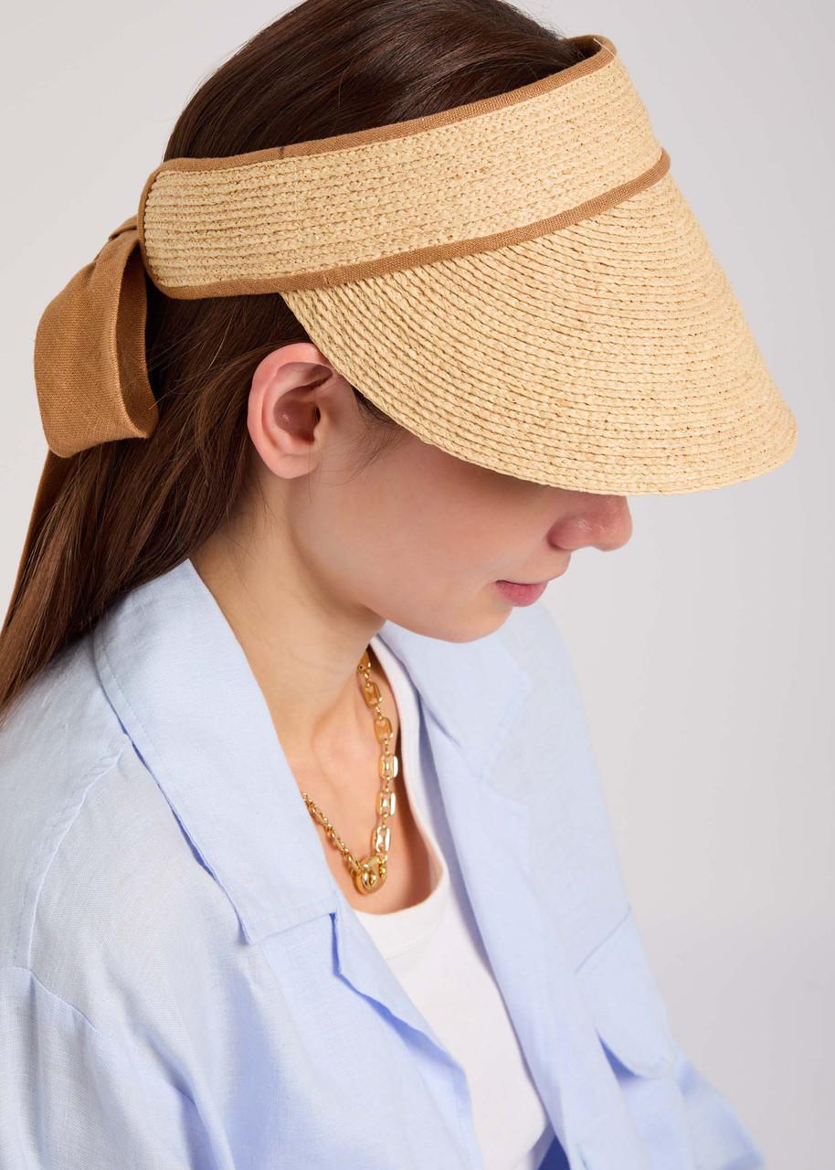 Lack of Color Raffia Visor in White | Lyst display picture 2