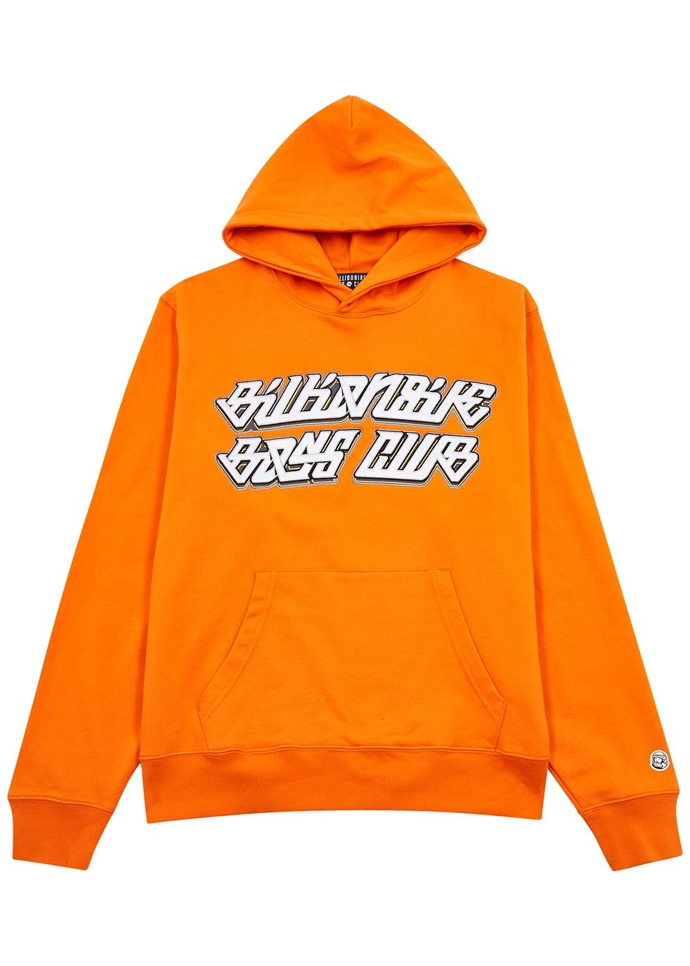 BBCICECREAM Cursive Logo Hooded Cotton Sweatshirt in Orange for Men | Lyst