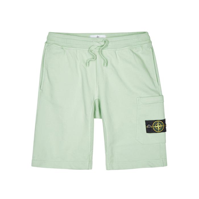 green stone island shorts