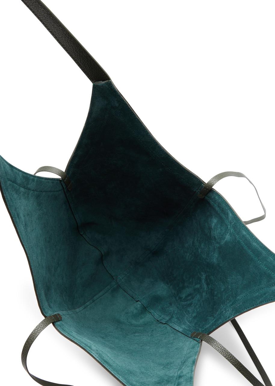 Mansur Gavriel Soft M Small Leather Tote in Green | Lyst