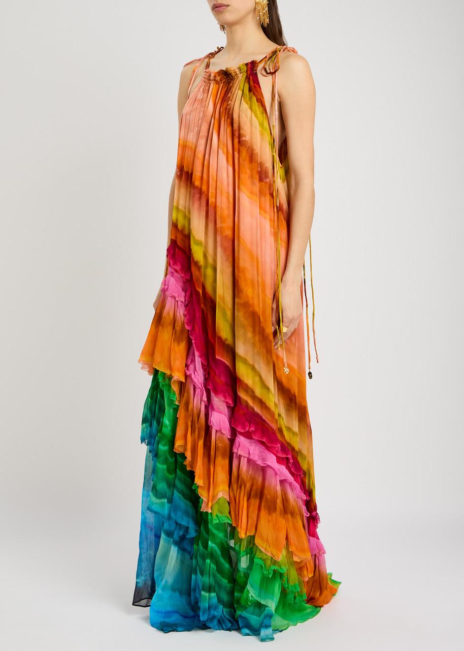plus size maxi dress off the shoulder Final Sale Plus Size Off the Shoulder Frill Tiered Maxi Dress with Slit in Burnt Orange Tomato Red