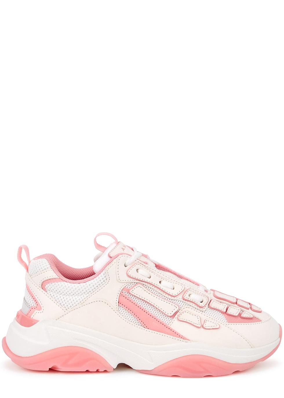 Amiri Bone Runner White And Pink Panelled Sneakers | Lyst