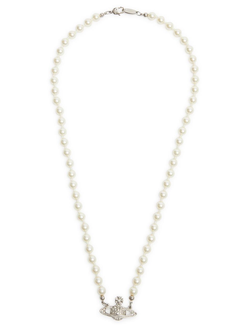 Designer Vivienne Westwood Mini Bas Relief Pearl Chokers for