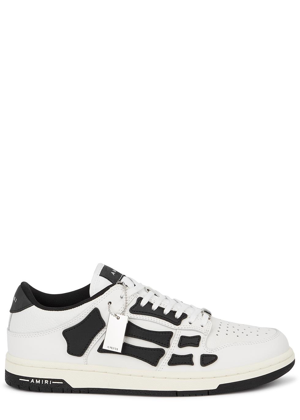 Amiri Skel Monochrome Leather Sneakers in White | Lyst