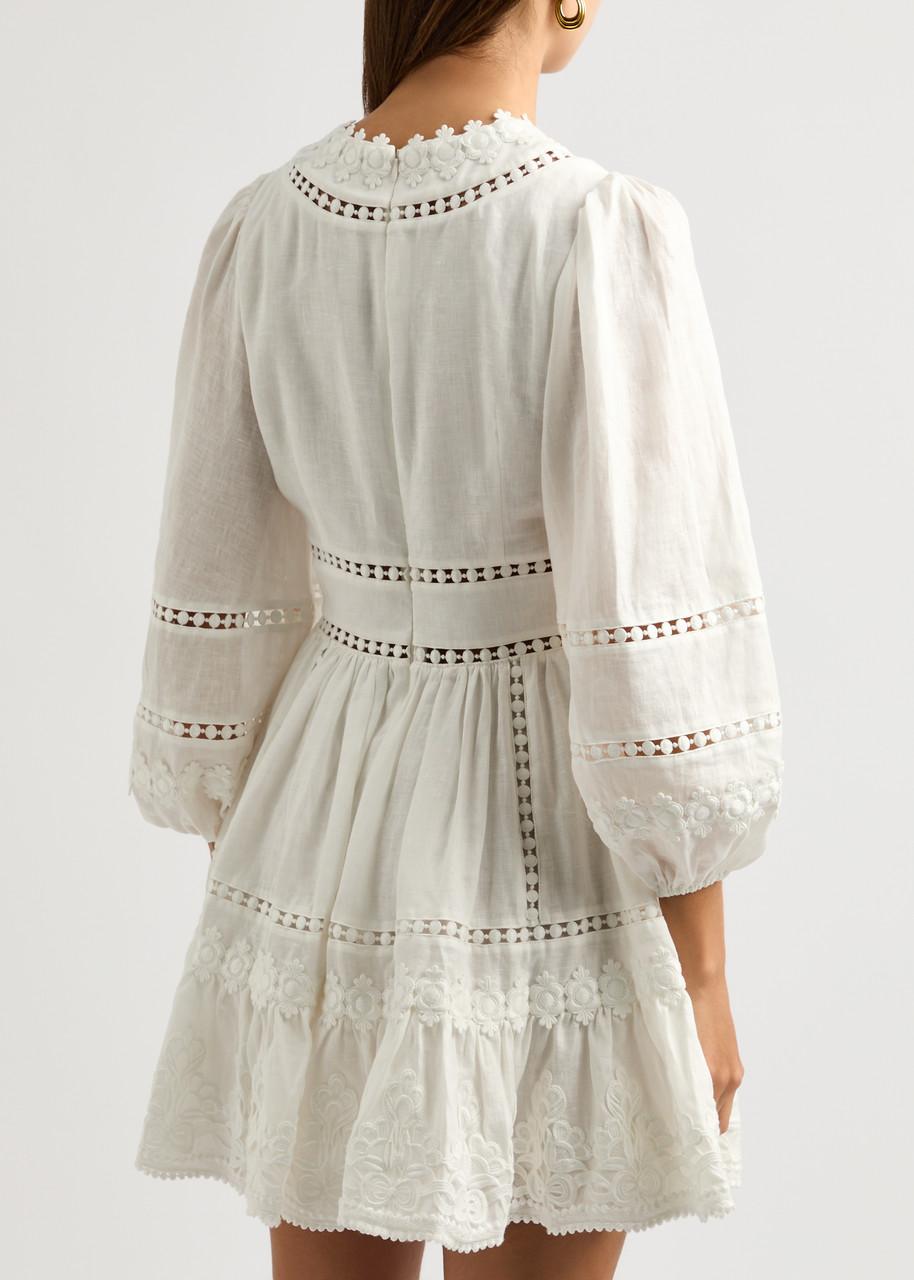 zimmermann pop trimmed mini dress Zimmermann Pop Trimmed Mini Dress Spliced - Passion