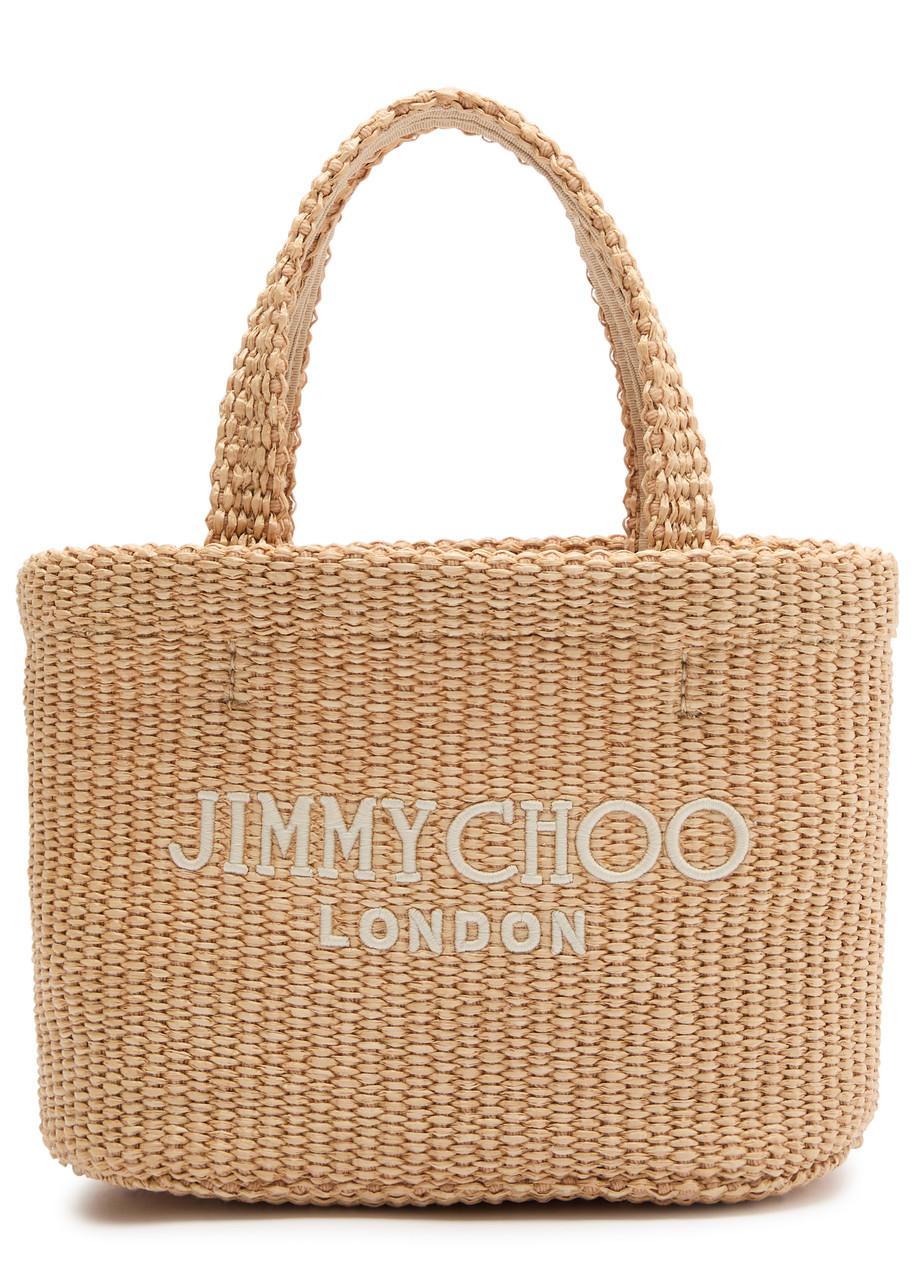 Jimmy Choo Beach Mini Raffia Tote in Natural | Lyst