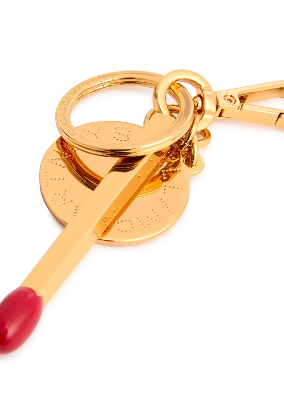 Stella McCartney Matchstick Enamelled Keyring in White | Lyst