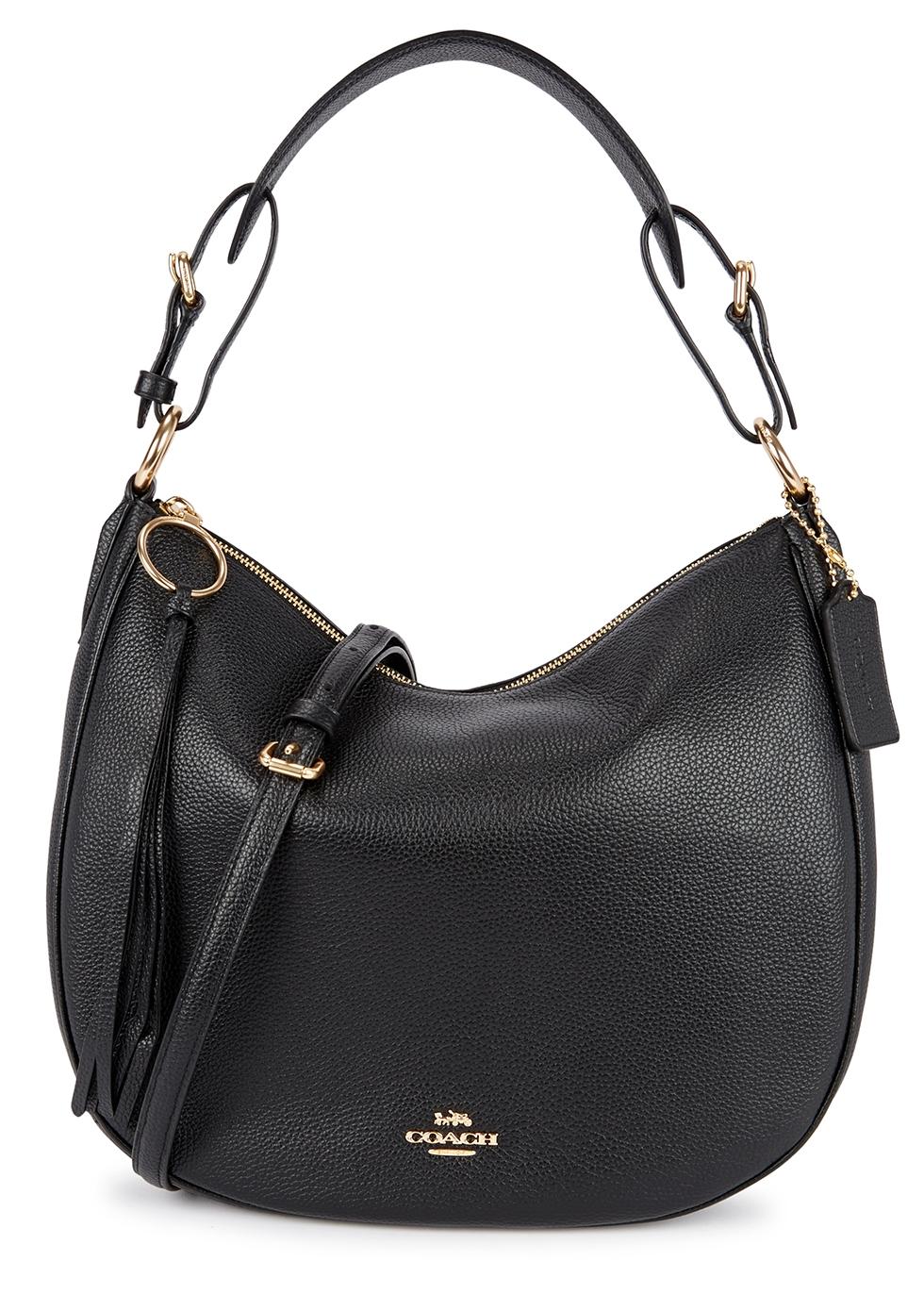 COACH Sutton Black Leather Hobo Bag - Lyst