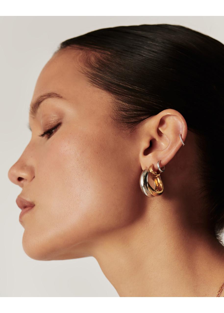 Missoma X Lucy Williams Entwine Two-tone Hoop Earrings in Metallic