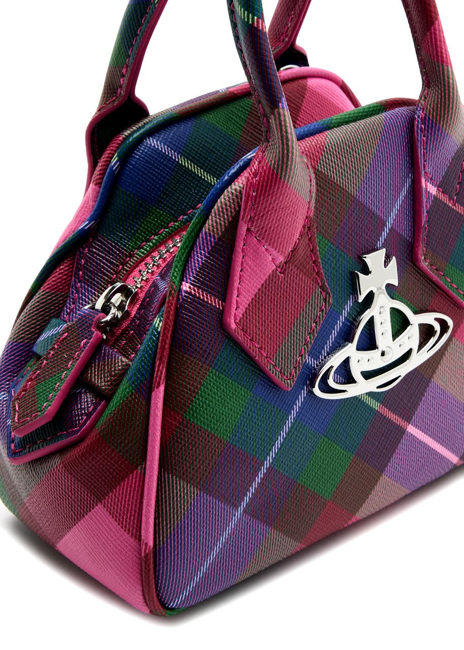Vivienne Westwood Yasmine Mini Tartan Leather Top Handle Bag
