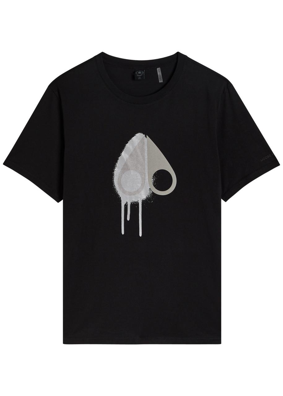 MOOSE KNUCKLES｜SHORT-SLEEVED ROUND NECK T-SHIRTS (M14MT Moose Knuckles Round Neck Short Sleeve T-shirt In Multicolor