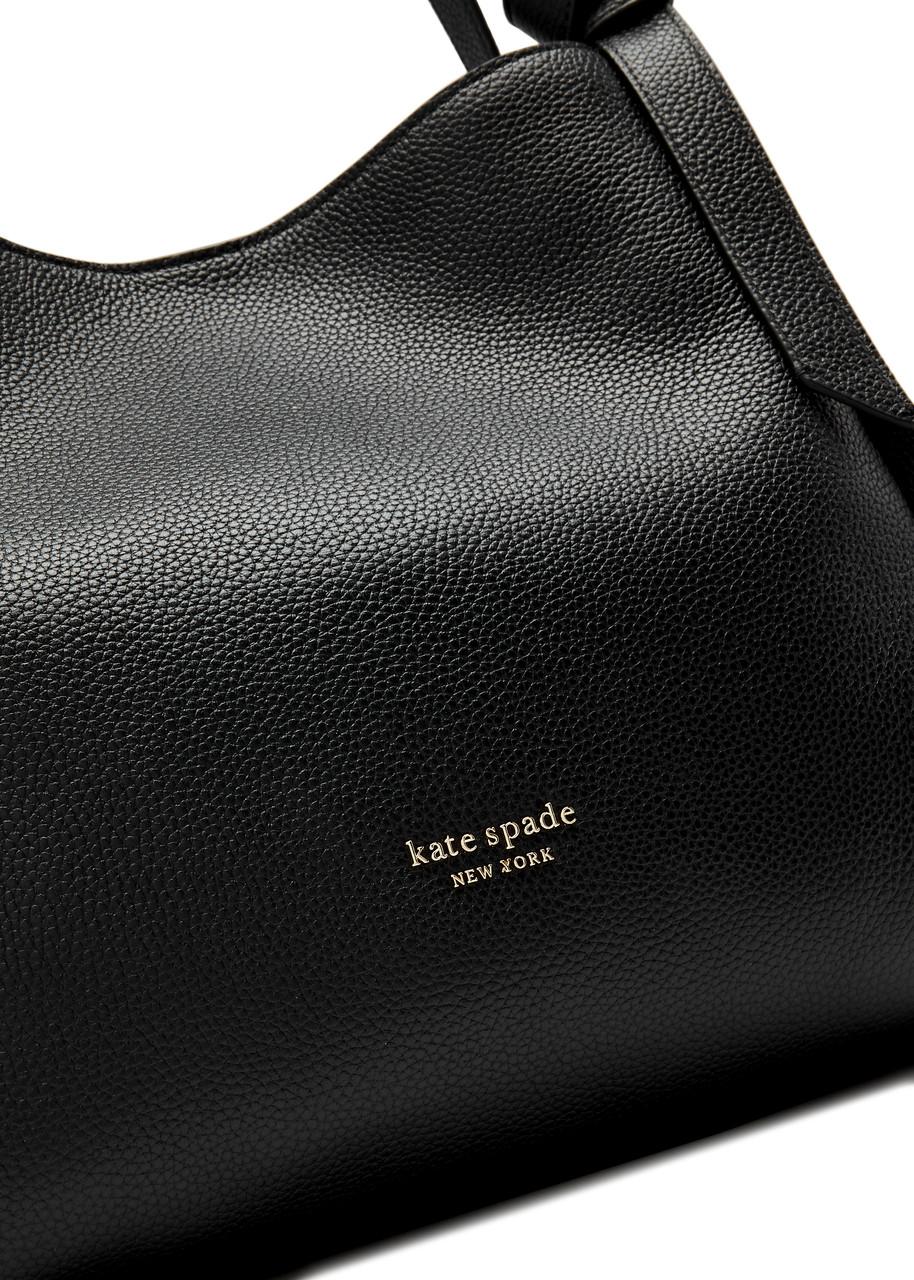 kate spade new york  knott leather and suede large shoulder bag 