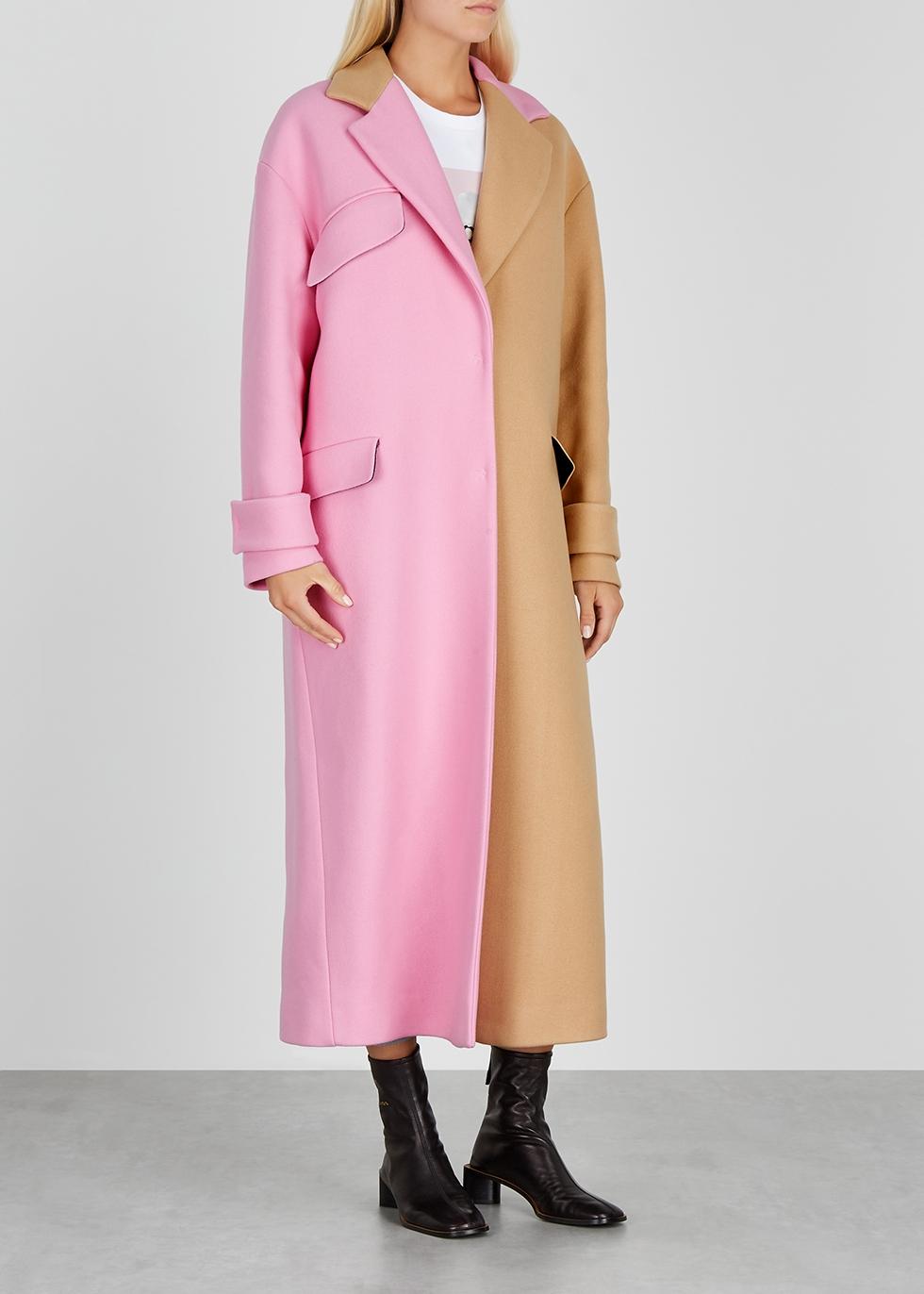 MSGM Contrast Colour Oversized Coat in 