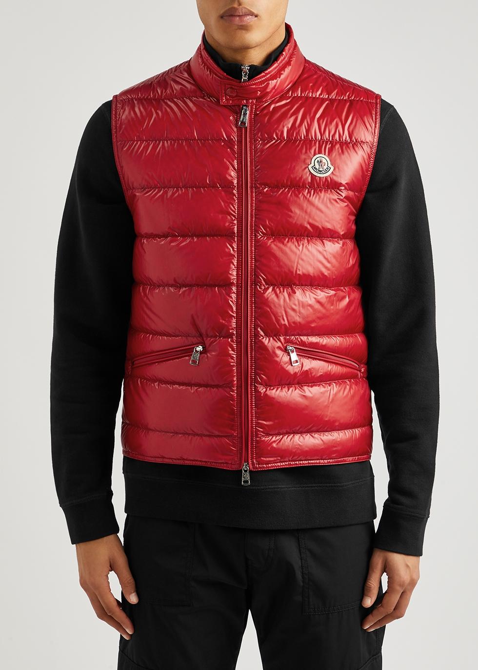 Moncler Gui Quilted Shell Gilet in Red for Men | Lyst UK
