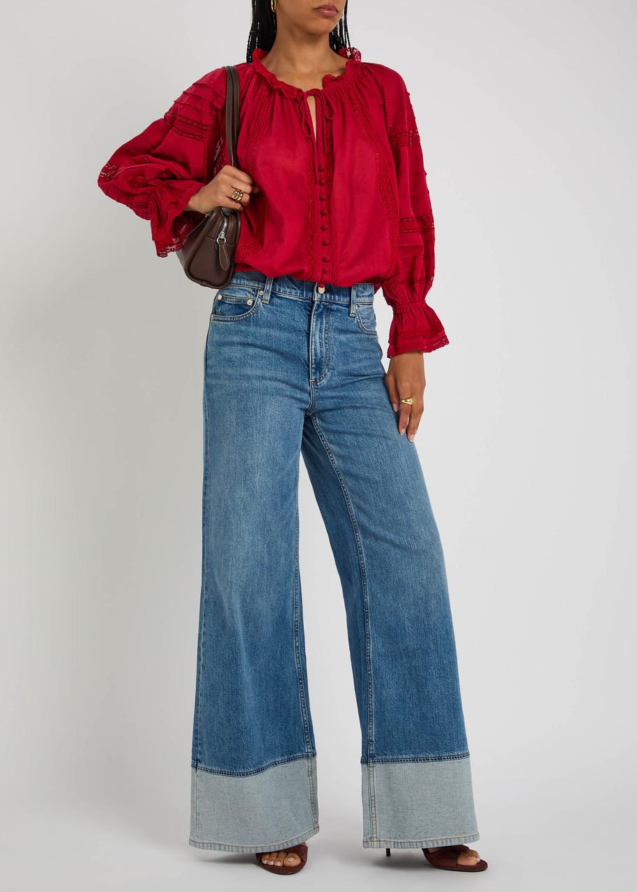 [リンク]Alice+Oliviaハイワイストワイドレッグパンツ Alice + Olivia Wide-leg jeans for Women | Online Sale up to