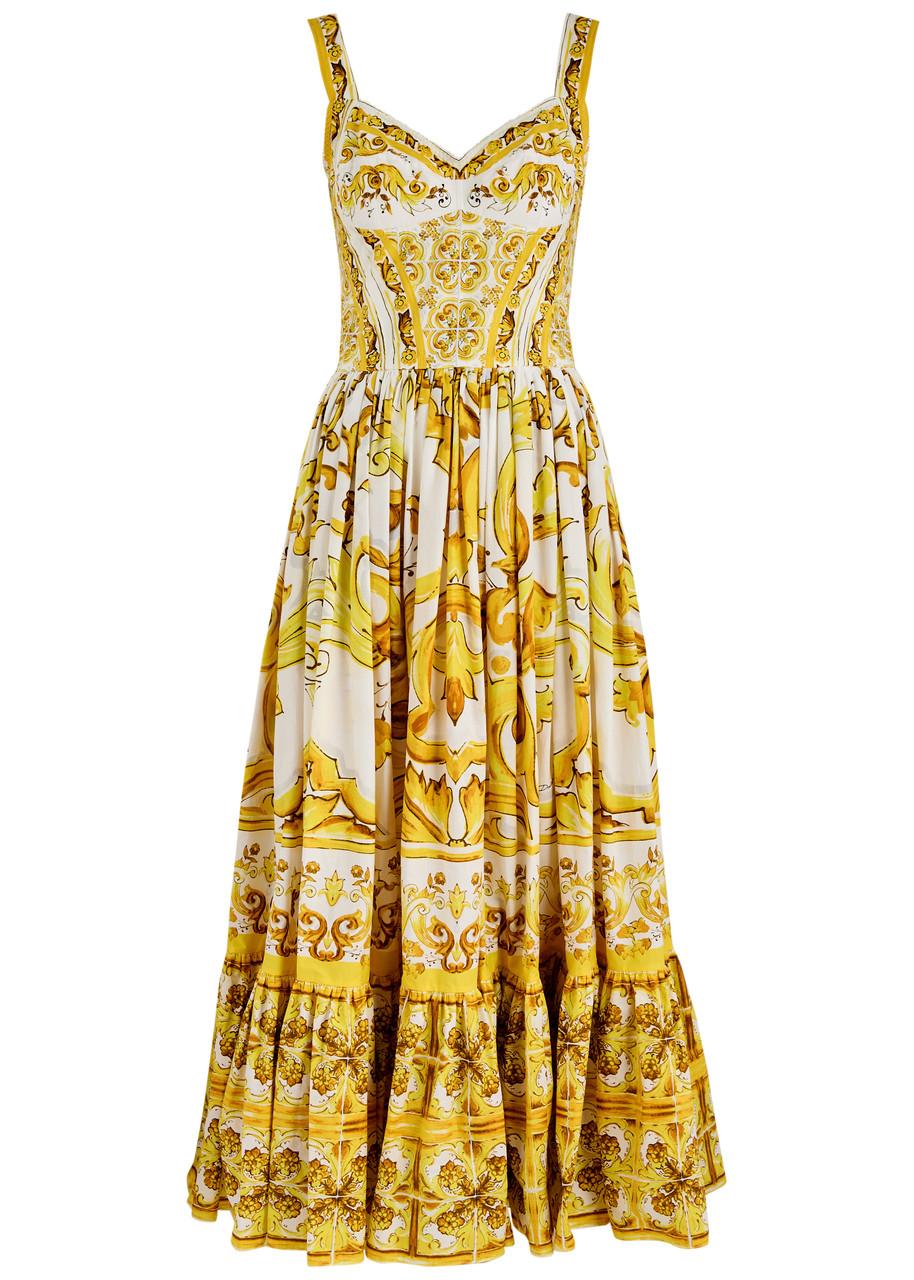 Dolce and gabbana printed cotton dress sale