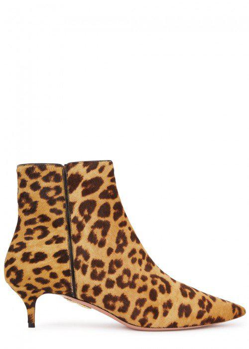aquazzura leopard boots