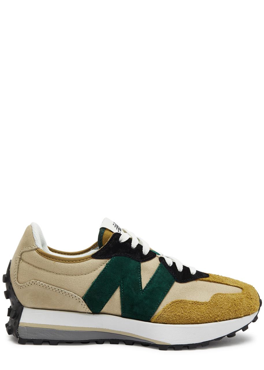 New Balance 327 Panelled Canvas Sneakers Sneakers in Green Lyst