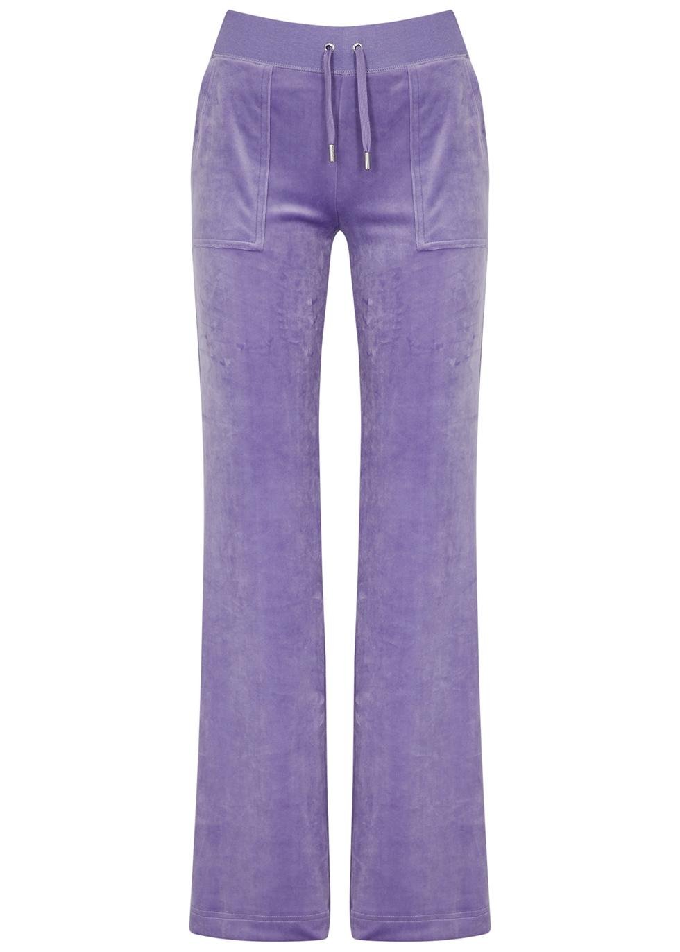 Juicy Couture Juicy Couture Set Velour Purple Flare Track Pants