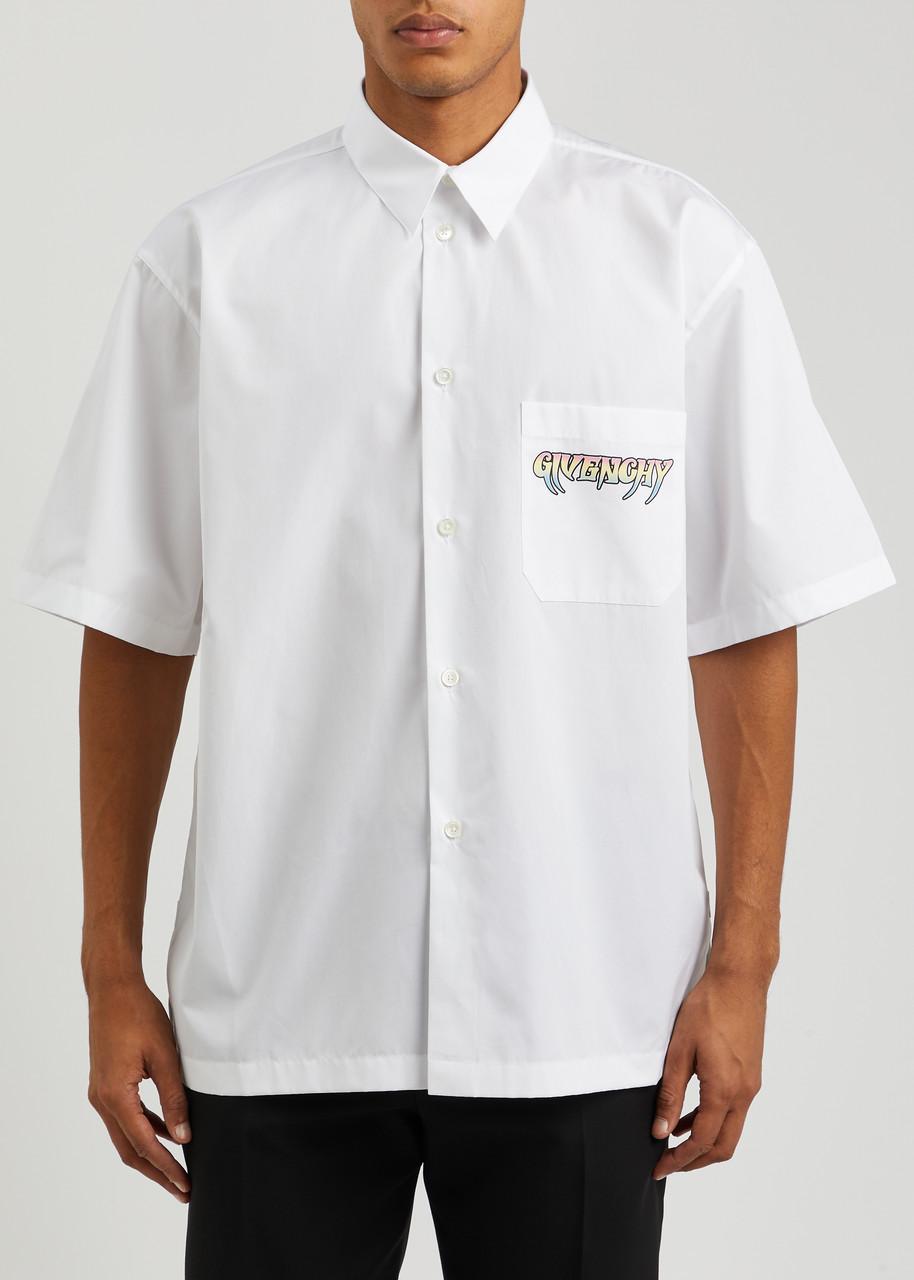 Tシャツ・カットソー GIVENCHY SS25 White poplin oversize shirt (BW61D2G1ZU 100) Givenchy White Poplin Oversize Shirt | italist