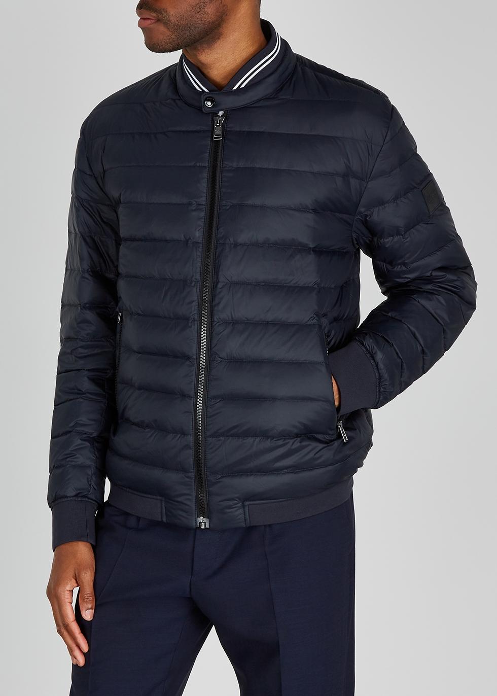 BOSS by HUGO BOSS Synthetic Dumaro Navy Quilted Shell Bomber Jacket in Blue  for Men | Lyst