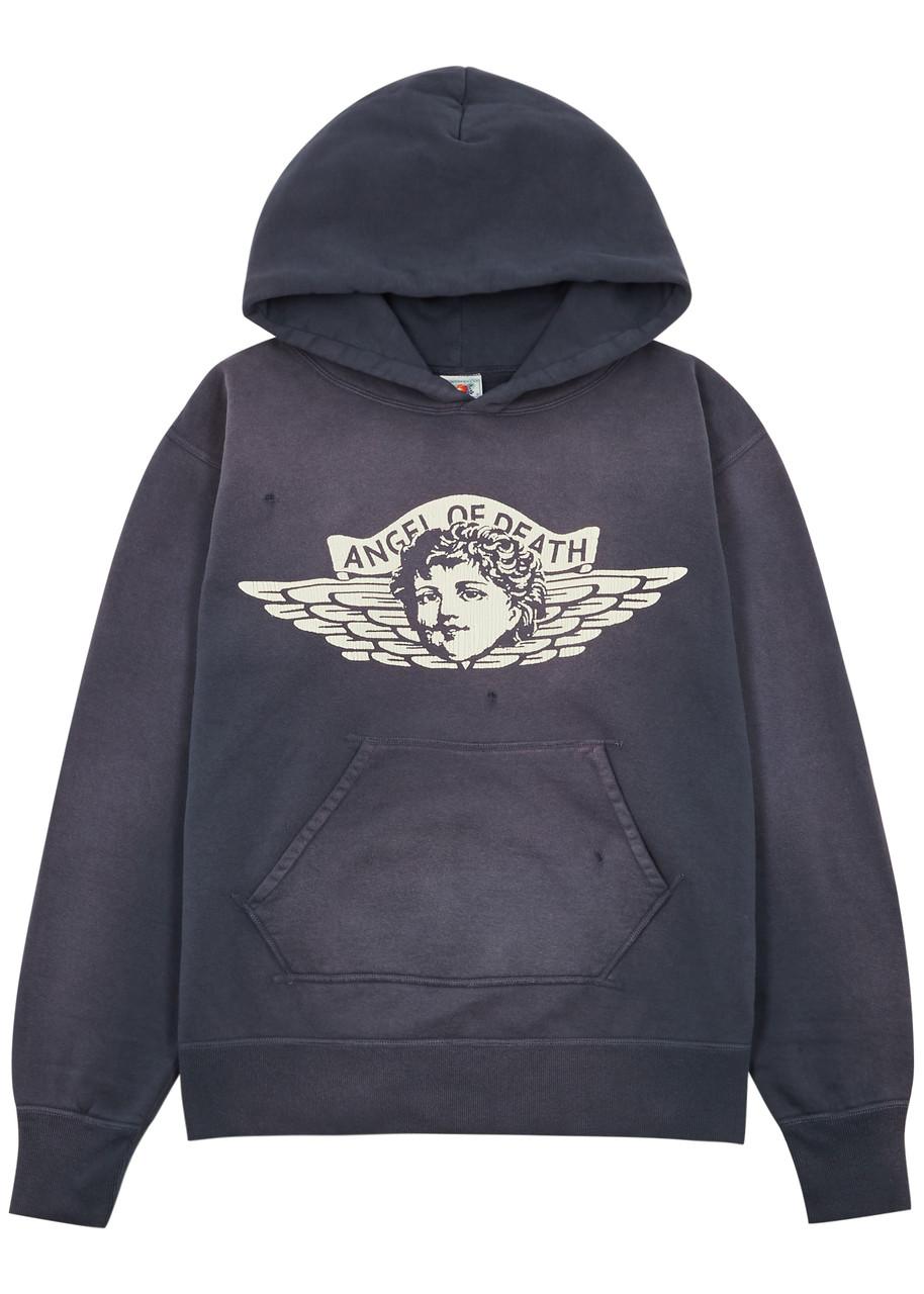SAINT Mxxxxxx Angel Of Death Hooded Cotton Sweatshirt in SAINT Mxxxxxx Angel Of Death Hooded Cotton Sweatshirt in