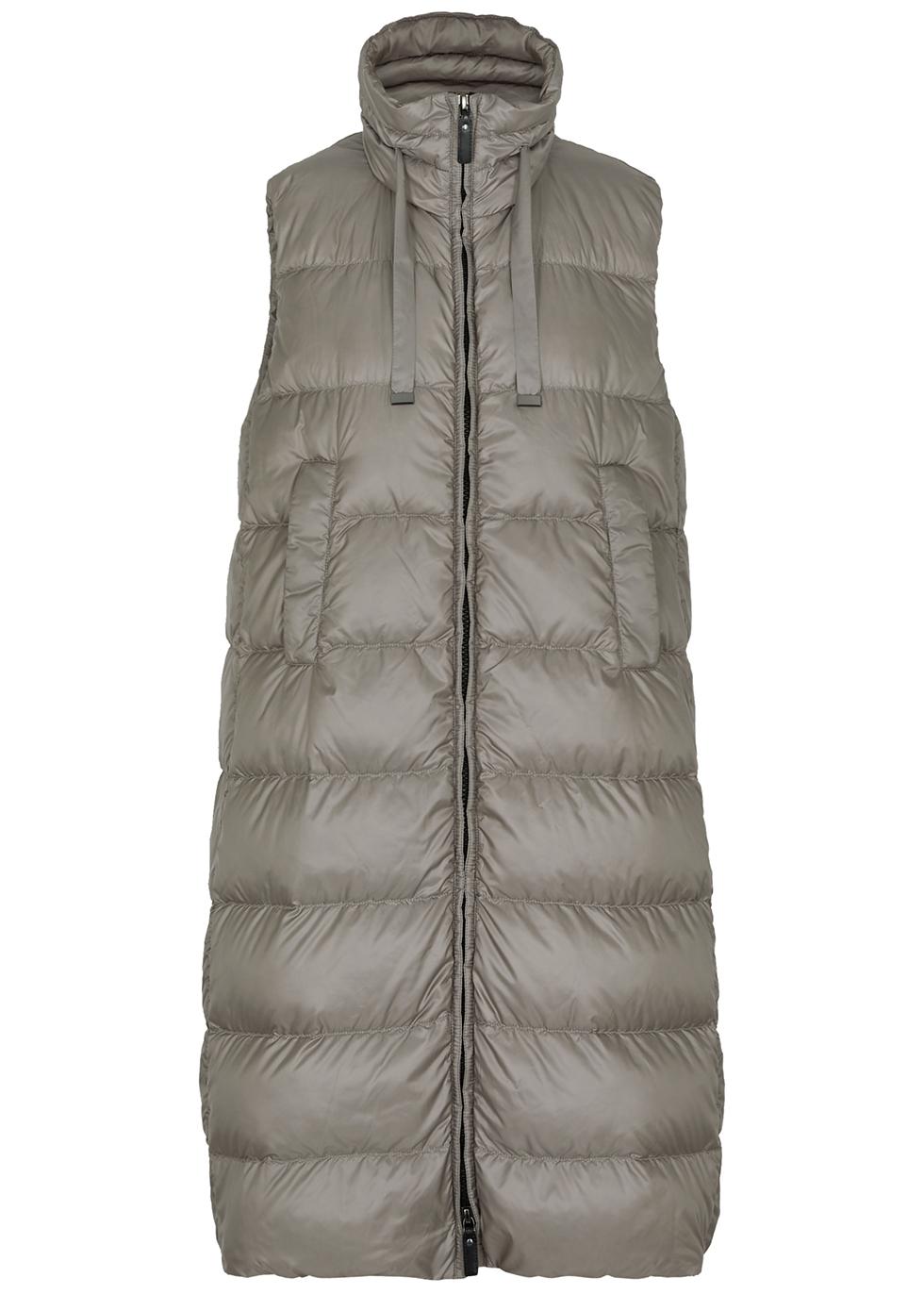 Max Mara The Cube The Cube Seivi Quilted Shell Gilet in Gray | Lyst