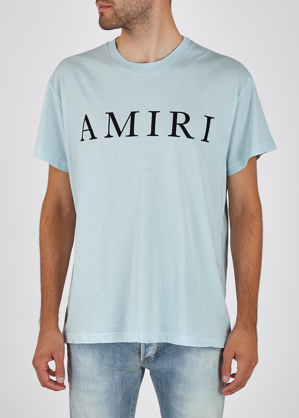 Amiri Logo T-shirt in Blue for Men