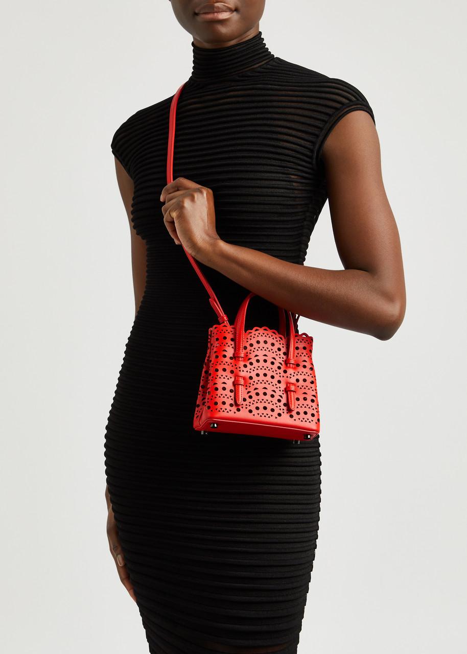 Alaïa Alaïa Mina 16 Leather Top Handle Bag in Red Lyst