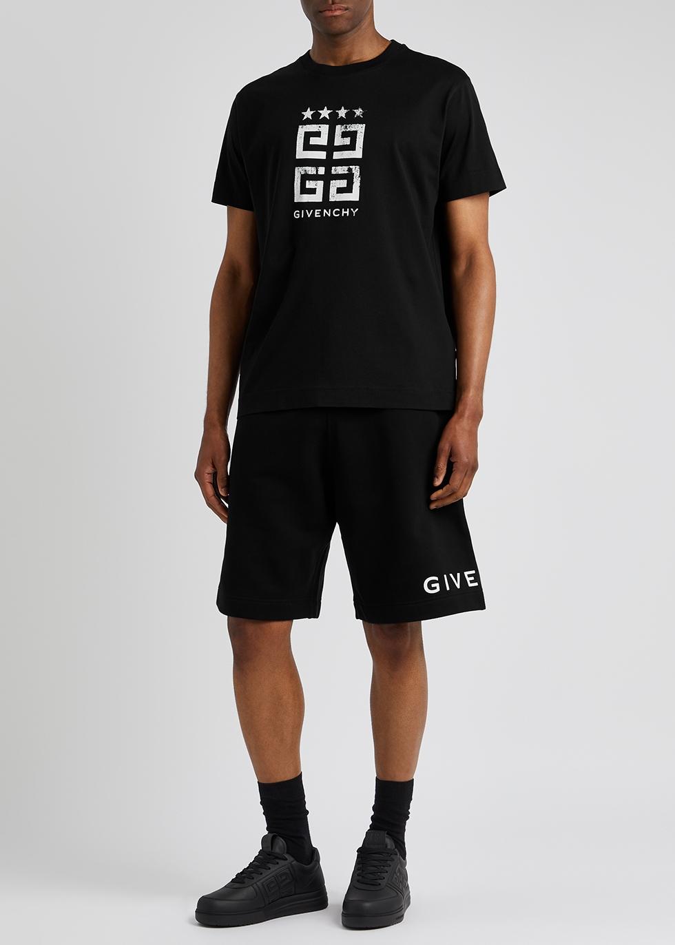 Givenchy Logo-print Regular-fit Cotton-jersey T-shirt in Black for Men |  Lyst