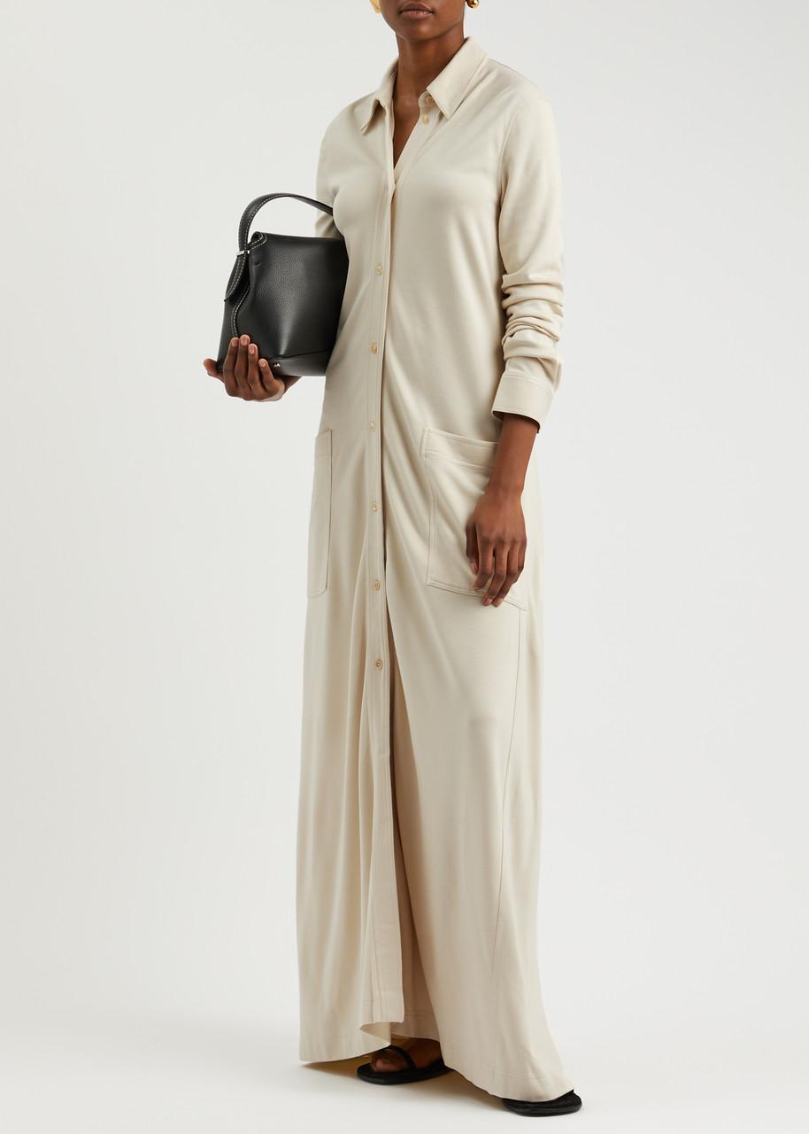 jersey swing dress with pockets Plus Size Long Sleeve Jersey Flared Swing T-Shirt Tunic Dress with Sid –  TheLovely.com main image 1
