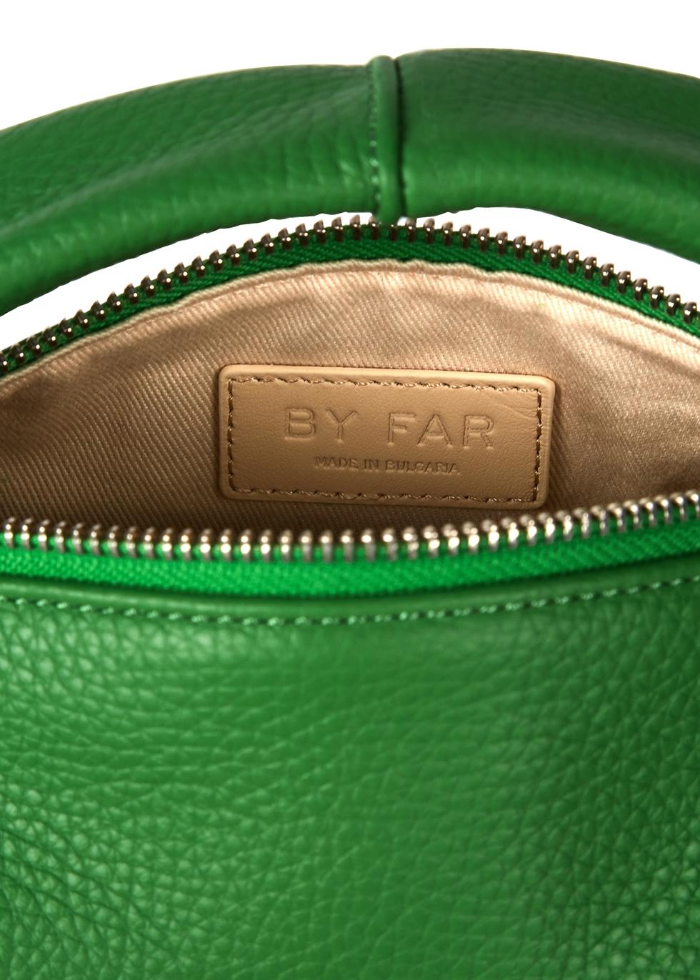 BY FAR Baby Cush Green Leather Top Handle Bag | Lyst
