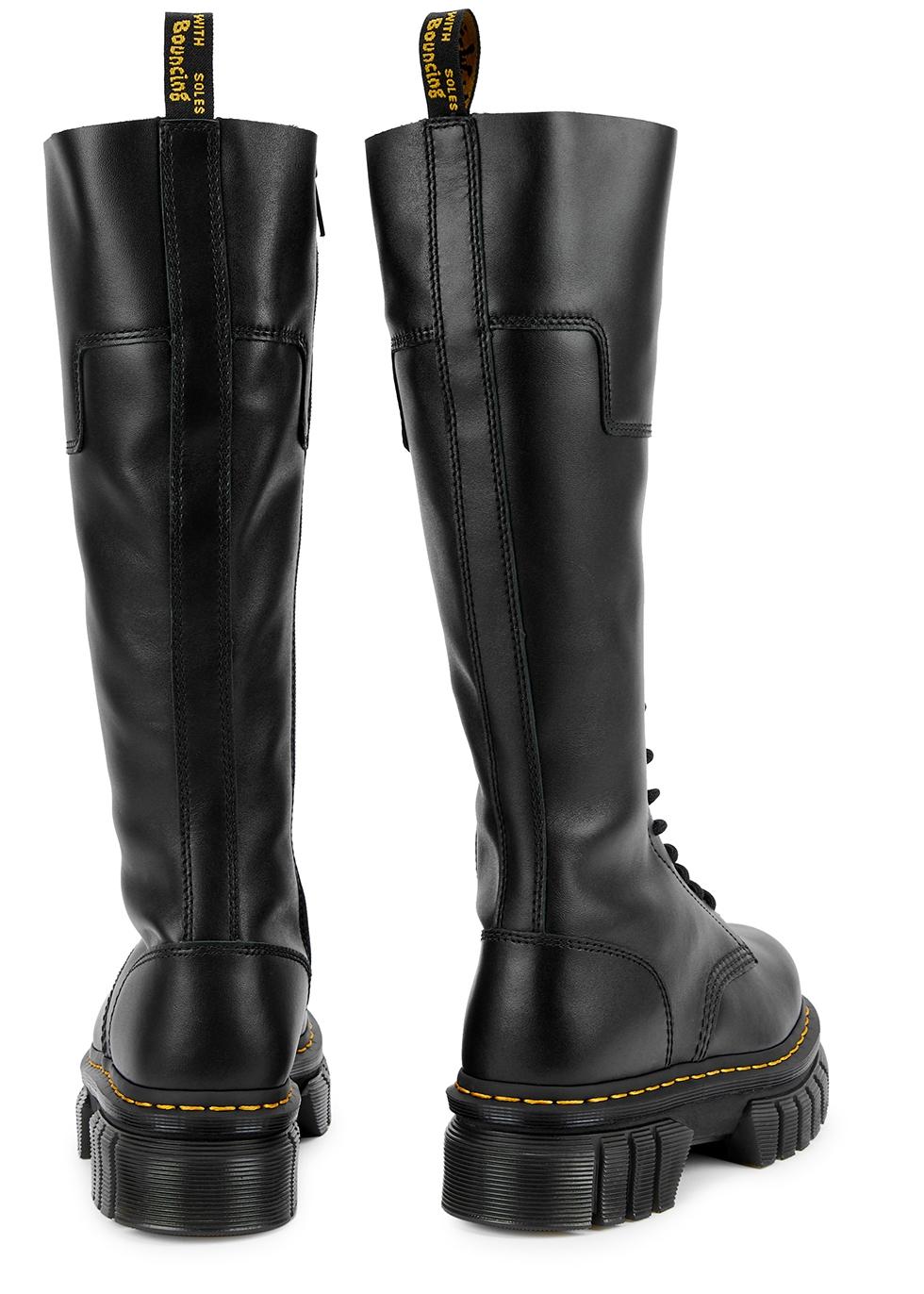 Dr. Martens Audrick 20i Leather Knee-high Boots in Black | Lyst