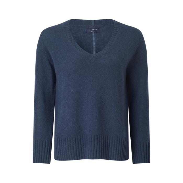 Jigsaw Linen Panel Jumper Womens New Green Sea Green