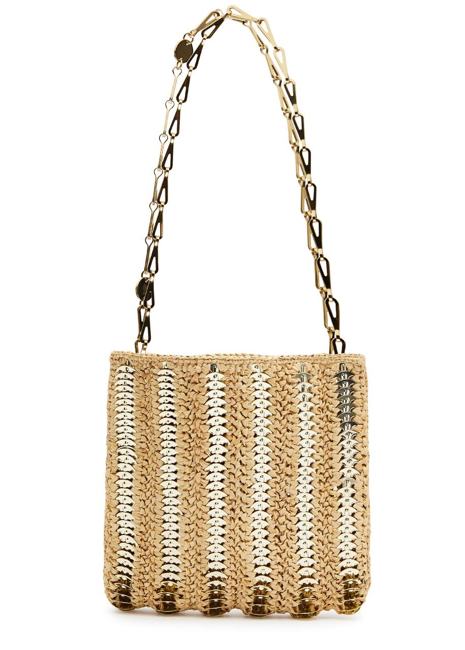 Rabanne mini Sparkle layered bag - Gold