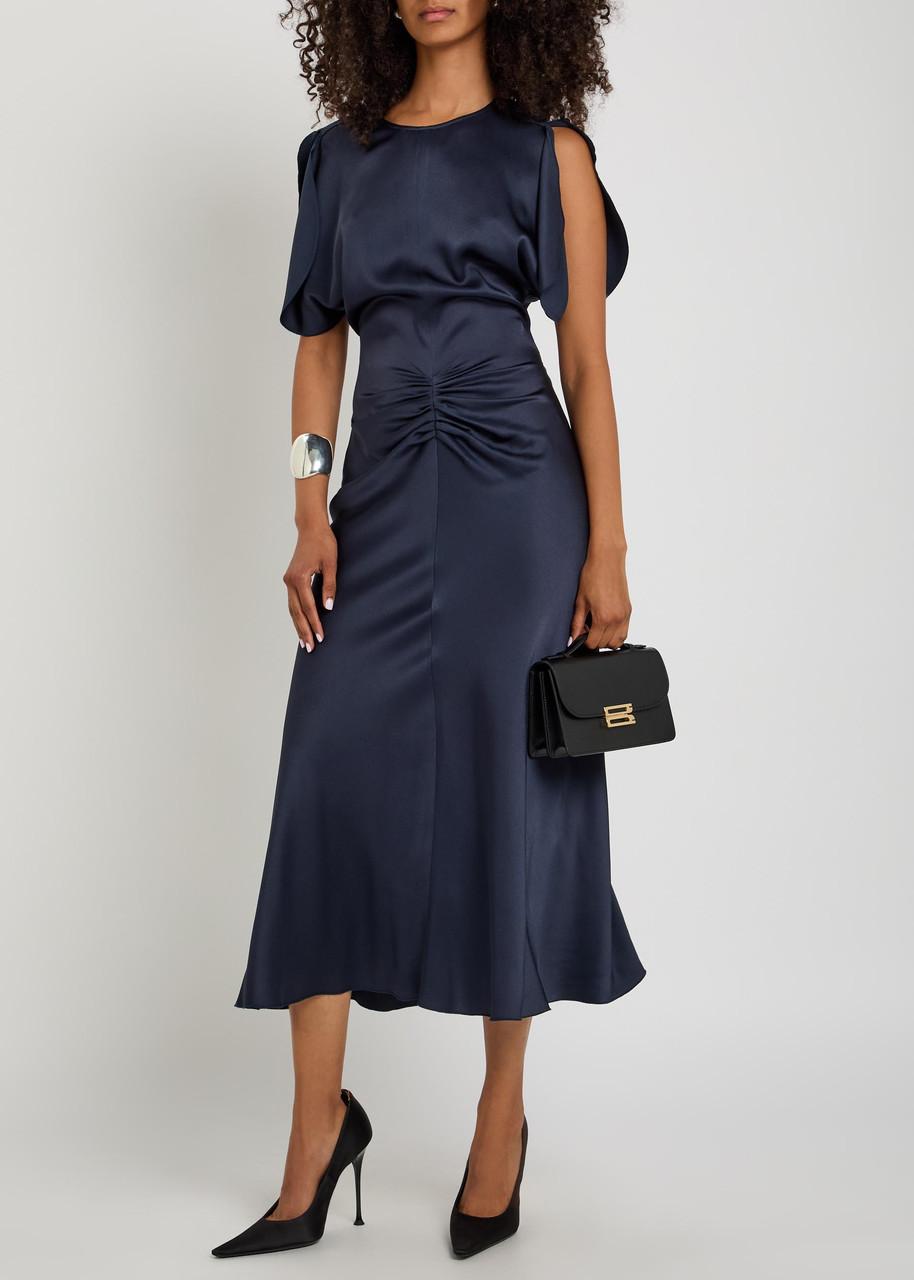 off shoulder black bodycon dress Black Off Shoulder Bodycon Midi Dress