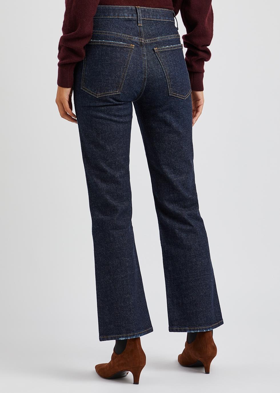 Khaite Vivian Dark Blue Bootcut Jeans | Lyst Khaite Vivian Dark Blue Bootcut Jeans | Lyst