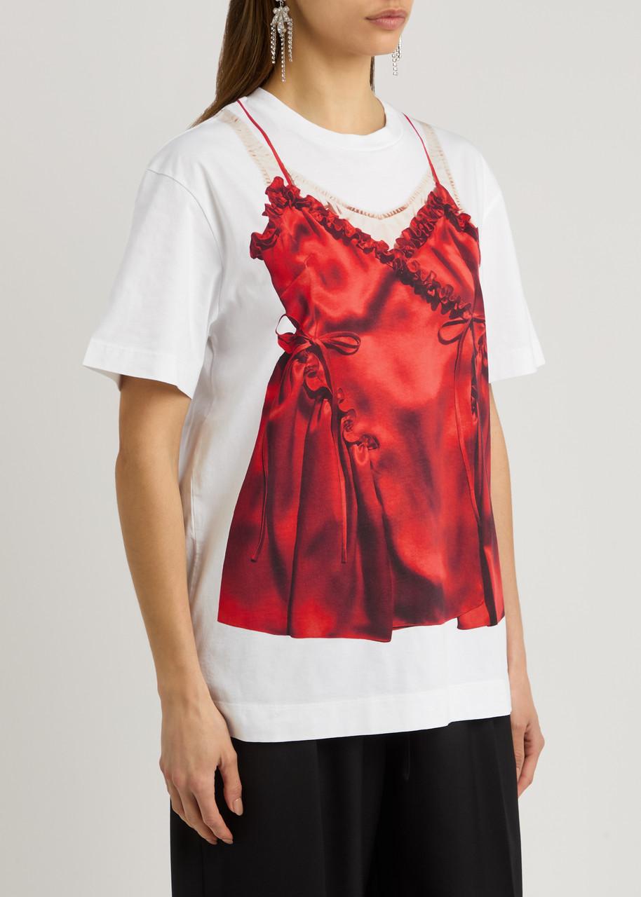 Simone Rocha Neiglegee プリント Tシャツ Simone Rocha Negligee Trompe Loeil Print Short Sleeve T