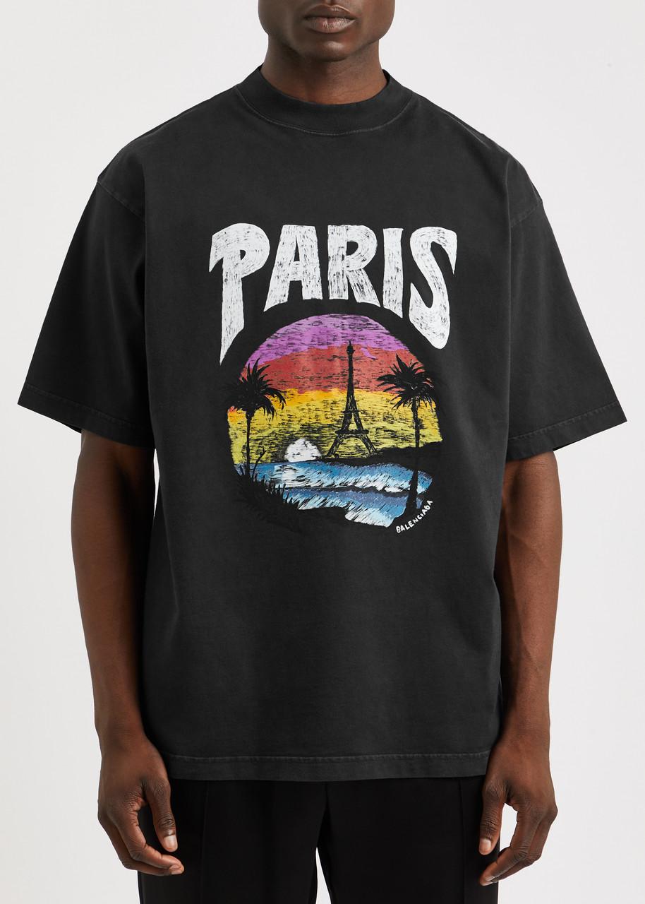 【BALENCIAGA】ブラック Paris Tropical Tシャツ 0400020278135_BLACK?wid=600&
