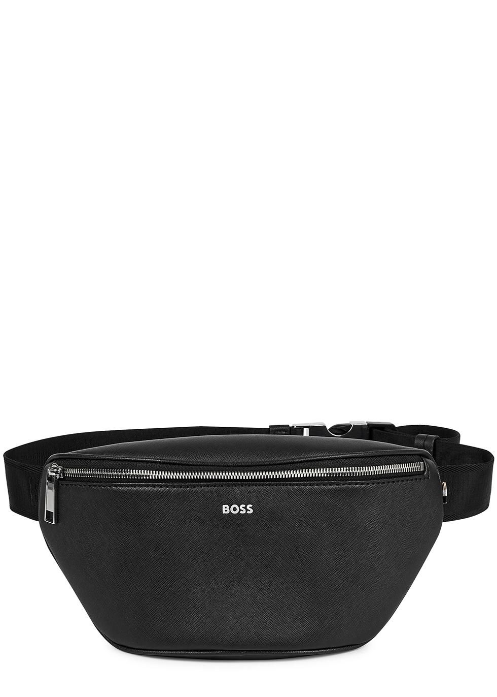 BOSS by HUGO BOSS Zair Leather Belt Bag in Black for Men | Lyst