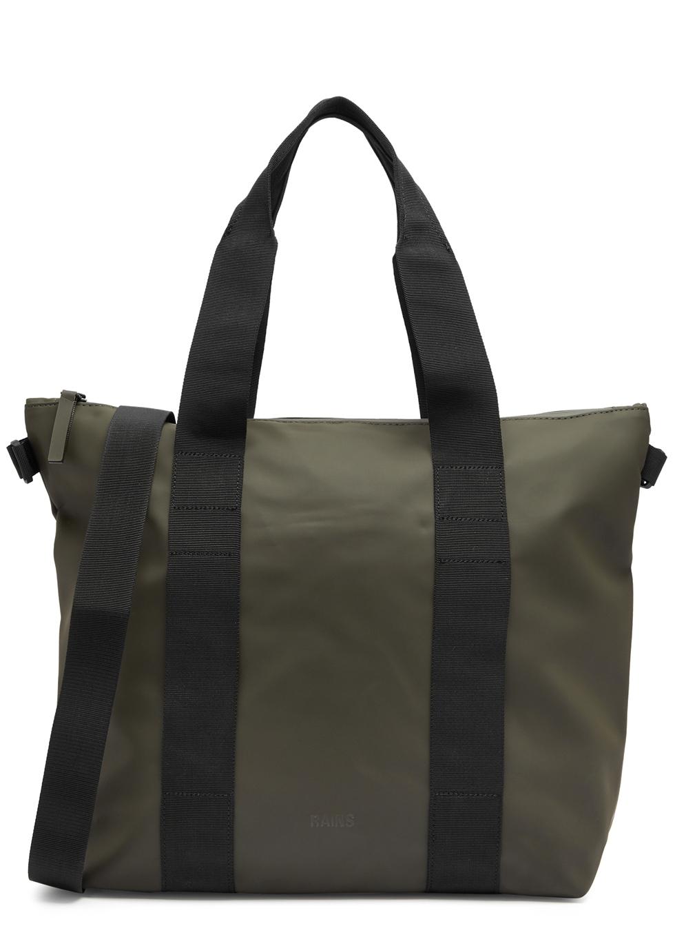 Rains Rush Rubberised Tote in Black Lyst