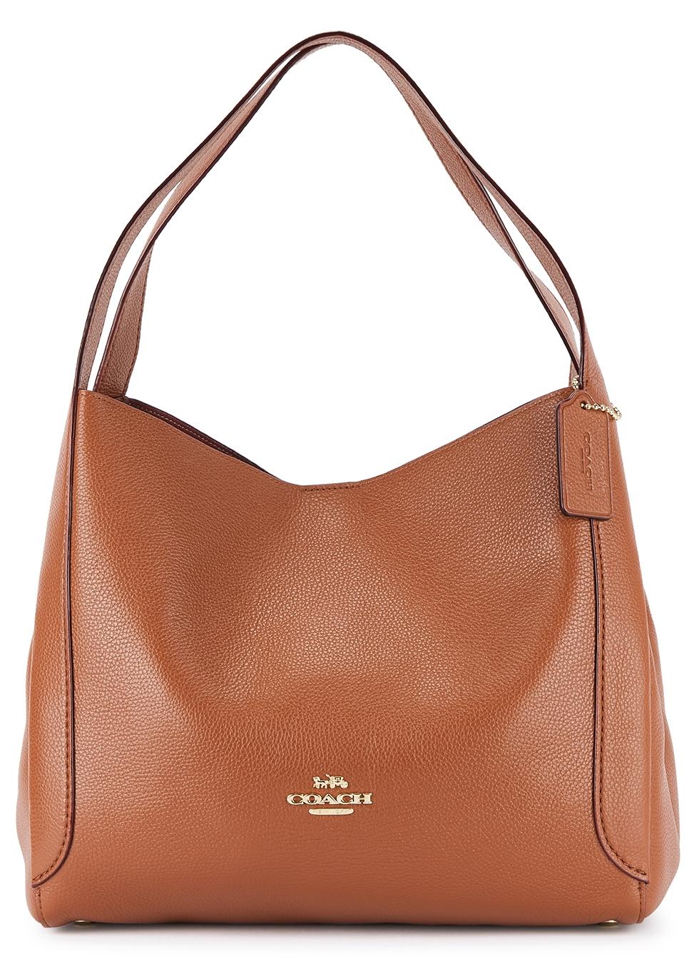 COACH Polished Pebble Leather Hadley Hobo Gd/1941 Saddle in Brown