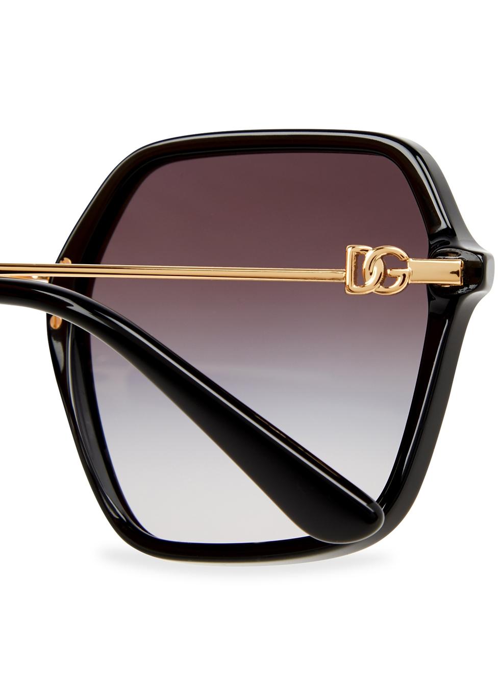 Dolce & Gabbana Oversized Hexagon-frame, Sunglasses, Acetate Tips in Black  | Lyst