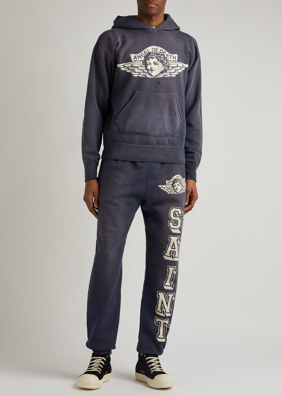 Saint Mxxxxxx Mens Angel Hoodie in Navy