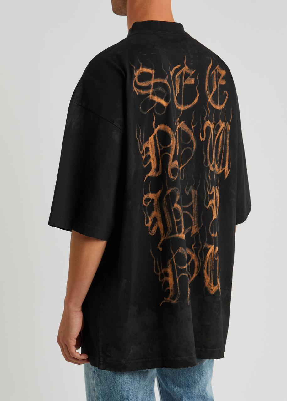 Tシャツ・カットソー Balenciaga Black Stretch Cotton T-Shirt Balenciaga Men's Cotton T-Shirt (すべての新品) IFCHIC.COM