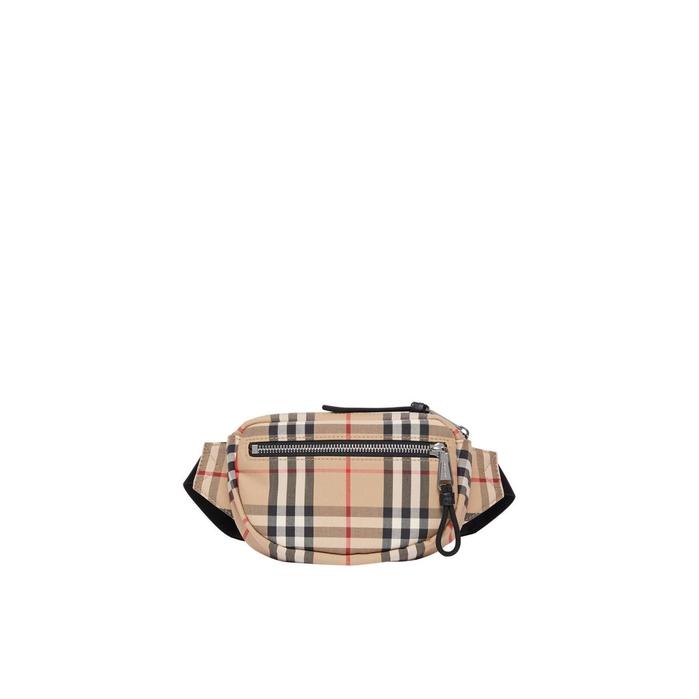 Cotton Small Vintage Check Bum Bag in Natural for Men - Lyst
