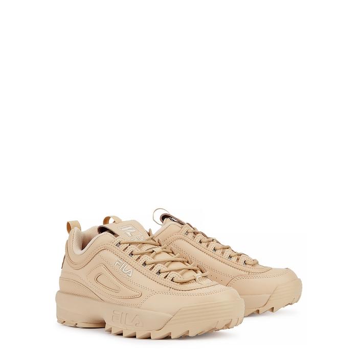Fila Disruptor Ii Autumn Sand Leather Sneakers in Natural | Lyst