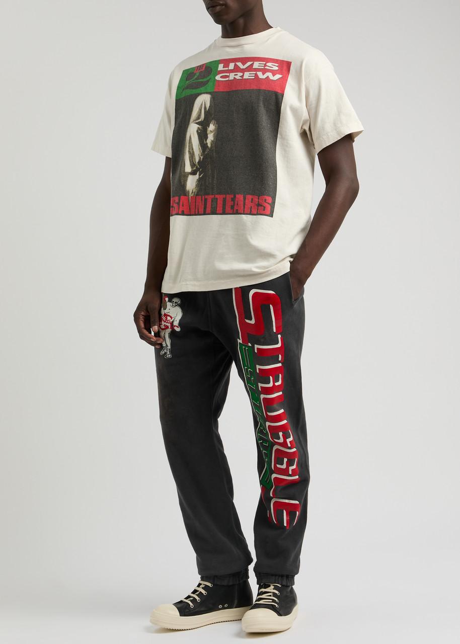 SAINT Mxxxxxx Denim Tears Struggle Printed Cotton Sweatpants in
